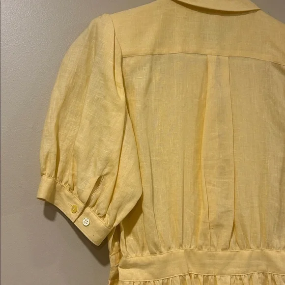 Vintage Allen Lolly yellow linen dress - Picture 7 of 8